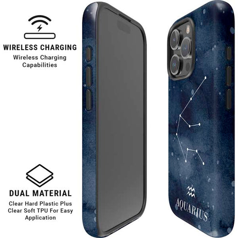 Aquarius Constellation iPhone 16 Pro Magsafe Impact Case